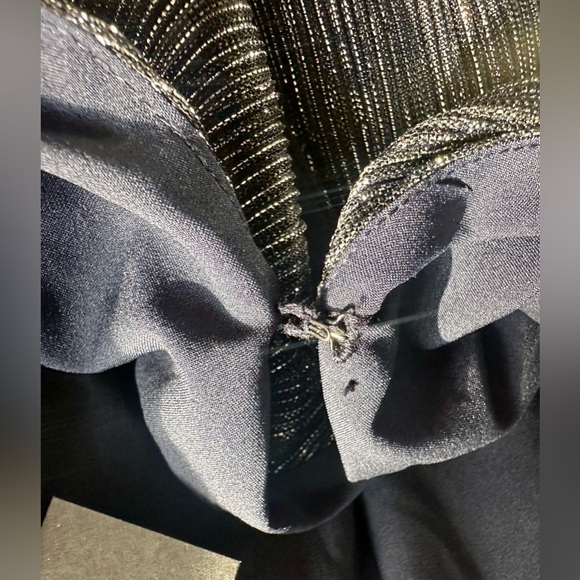 Banana Republic Wide Leg Jumpsuit NWT Navy Silver Shimmer Cocktail Party Sz M - Picture 13 of 13